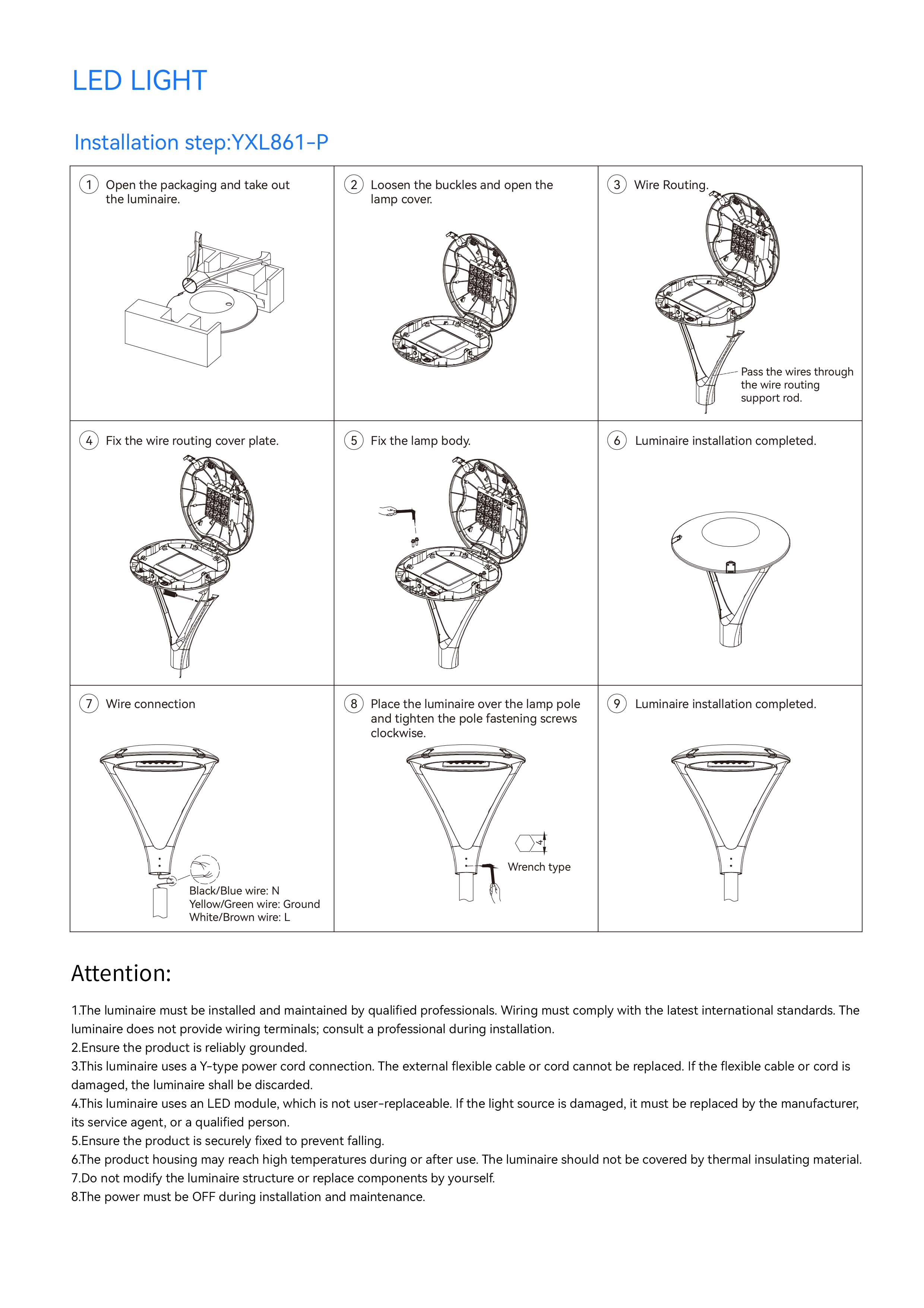 Post Top Light YXL861